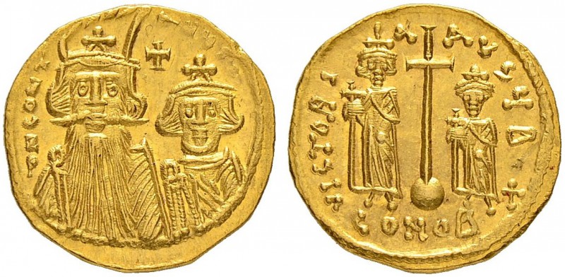 THE BYZANTINE EMPIRE
CONSTANS II WITH CONSTANTINUS IV, HERACLIUS AND TIBERIUS
...