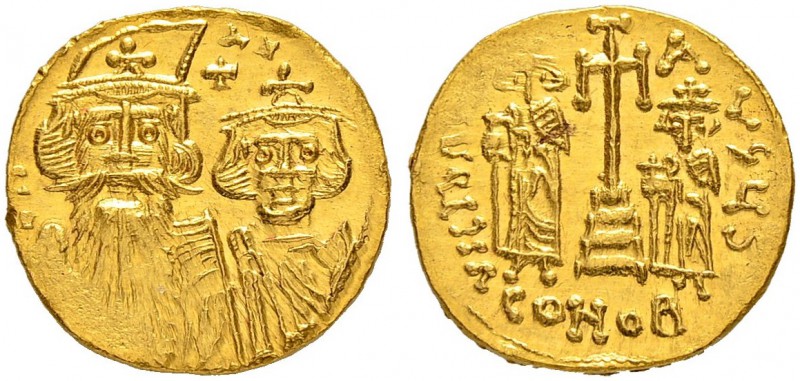 THE BYZANTINE EMPIRE
CONSTANS II WITH CONSTANTINUS IV, HERACLIUS AND TIBERIUS
...