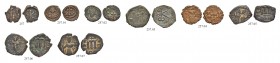 THE BYZANTINE EMPIRE
CONSTANS II WITH CONSTANTINUS IV, HERACLIUS AND TIBERIUS
Lot
Lot of 8 Bronzes. Follis, Constantinopolis. 4x (Sear 1000, 1014)....