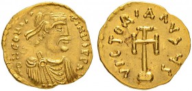 THE BYZANTINE EMPIRE
CONSTANTINUS IV POGONATUS, 668-685
Mint of Constantinopolis
Semissis 669- 681. Obv. d N CONSTA-TIN×S PP A Draped cuirassed bus...