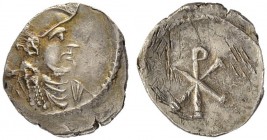 THE BYZANTINE EMPIRE
CONSTANTINUS IV POGONATUS, 668-685
Mint of Constantinopolis
Anonymous, Period of Constantine IV, 668-685. AR Half-Siliqua, 668...