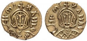 THE BYZANTINE EMPIRE
MICHAEL III the DRUNKARD, 842-867
SOLE REIGN
Mint of Syracuse
Semissis 842-866. Obv. mI – XAIILΘ Facing, crowned bust in chla...
