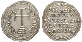 THE BYZANTINE EMPIRE
LEO VI the WISE, 886-912
Mint of Constantinopolis
Miliaresion 886-908. Obv. IhSVS XRI-STVS nICA Cross potent on three steps ov...