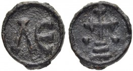 THE BYZANTINE EMPIRE
LEO VI the WISE, 886-912, WITH ALEXANDER
Mint of Cherson
Bronze of unknown denomination 886-912. Obv. Large Λ Є. Rev. Cross on...