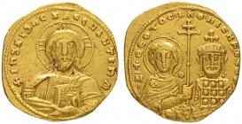 THE BYZANTINE EMPIRE
NICEPHORUS II PHOCAS, 963-969
Mint of Constantinopolis
Solidus 963/969. Obv. +IhS XPS RЄX RЄÇNANTInM Nimbate bust of Christ fa...