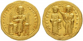 THE BYZANTINE EMPIRE
ROMANUS III ARGYRUS, 1028-1034
Mint of Constantinopolis
Histamenon nomisma (solidus) 1028/1034. Obv. +IhS XIS RЄX - RЄÇNANTInM...