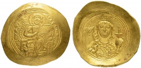 THE BYZANTINE EMPIRE
CONSTANTINUS IX MONOMACHUS, 1042-1055
Mint of Constantinopolis
Histamenon 1042-1055. Obv. +IHS XIS REX – REGNAN[TIhM] Christ, ...