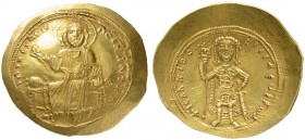 THE BYZANTINE EMPIRE
ISAAC I COMNENUS, 1057-1059
Mint of Constantinopolis
Histamenon 1057-1059.Obv. +IhS XIS REX – RGNANTIhm Christ, nimbate, seate...