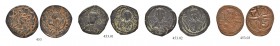 THE BYZANTINE EMPIRE
ROMANUS IV DIOGENES, 1068-1071
WITH EUDOCIA, MICHAEL VII, CONSTANTIUS AND ANDRONICUS
Lot
Lot of 4 Folles. Sear 1866-1867. Fin...
