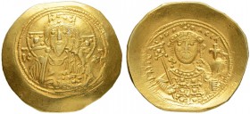 THE BYZANTINE EMPIRE
MICHAEL VII DUCAS, 1071-1078
Mint of Constantinopolis
Histamenon 1071-1078. Obv. Bust of Christ facing, nimbate, raising r. ha...