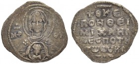 THE BYZANTINE EMPIRE
MICHAEL VII DUCAS, 1071-1078
Mint of Constantinopolis
2/3 Miliaresion 1071-1085. Obv. MHP / · - ΘΥ / · Facing bust of the Virg...