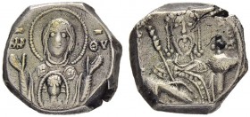 THE BYZANTINE EMPIRE
ALEXIUS I COMNENUS, 1081-1118, Pre-Reform Coinage
Mint of Thessalonica
Silver tetarteron 1081-1092. Obv. MHP (ligate) - ΘV, fa...
