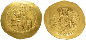 THE BYZANTINE EMPIRE
ALEXIUS I COMNENUS, 1081-1118, Post-Reform Coinage
Mint of Thessalonica
Hyperpyron 1092/93 – 1118. Obv. VS.: + KE RO-HΘEI / IC...