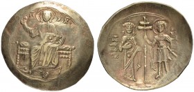 THE BYZANTINE EMPIRE
JOHANNES II COMNENUS, 1118-1143
Mint of Constantinopolis
Electrum Aspron Trachy 1118 - ca. 1122. Obv. IC – XC Christ enthroned...