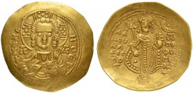 THE BYZANTINE EMPIRE
MANUEL I COMNENUS, 1143-1180
Mint of Constantinopolis
Hyperpyron 1167 - ca. 1183. Obv. + KE RO-H:ΘEI / IC – XC Facing young bu...