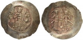 THE BYZANTINE EMPIRE
MANUEL I COMNENUS, 1143-1180
Mint of Constantinopolis
Electrum aspron trachy 1160-1164 (?). Obv. Christ, nimbate, standing fac...