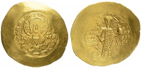THE BYZANTINE EMPIRE
MANUEL I COMNENUS, 1143-1180
Mint of Thessalonica
Hyperpyron 1143-1183. Obv. +KERO – (H)ΘEI Facing bust of Christ, nimbate, in...
