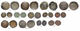 THE BYZANTINE EMPIRE
MANUEL I COMNENUS, 1143-1180
Lot
Lot of 13 Bronzes. Ae-Aspron trachy 7x (Sear 1965, 1966). Ae-Tetarteron 2x. (Sear 1968), Cons...