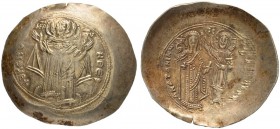 THE BYZANTINE EMPIRE
ANDRONICUS I COMNENUS, 1183-1185
Mint of Constantinopolis
Electrum aspron trachy 1183-1185. Obv. +Θ Κ – EPO – HΘEI The Virgin ...