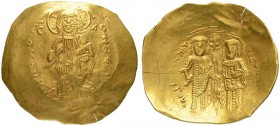 THE BYZANTINE EMPIRE
ALEXIUS III ANGELUS-COMNENUS, 1195-1203
Mint of Constantinopolis
Hyperpyron 1195-1203. Obv: IC - XC / + KЄ ROHΘЄI Christ Panto...