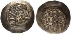 THE BYZANTINE EMPIRE
ALEXIUS III ANGELUS-COMNENUS, 1195-1203
Mint of Constantinopolis
Electrum aspron trachy, 1195-1197. Obv. [KE RO] – HΘE Christ ...