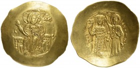 LATIN RULERS OF CONSTANTINOPOLIS
BALDWIN II OF COURTENAY, 1240-1261
Mint of Constantinopolis
Hyperpyron. Imitation of the hyperpyrons of John III. ...