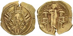 THE RESTORED BYZANTINE EMPIRE
ANDRONICUS II PALEOLOGUS, 1282-1328, WITH MICHAEL IX
Hyperpyron 1295-1320. Obv. Half-length figure of the Virgin, oran...