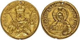 THE RESTORED BYZANTINE EMPIRE
ANDRONICUS II PALEOLOGUS, 1282-1328, WITH MICHAEL IX
Gold-Bulla in the name of Andronicus II. Opus of the 19th Century...
