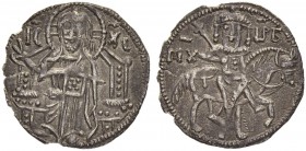 IMITATIONS FROM THE BORDERLANDS OF THE BYZANTINE EMPIRE
BULGARIA
Michael III, Asen III Sisman 1323-1330. Grosso, Tornovo, AR 1.64 g. Christ Pantokra...