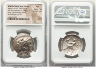 MACEDONIAN KINGDOM. Alexander III the Great (336-323 BC). AR tetradrachm (29mm, 17.38 gm, 1h). NGC AU 5/5 - 4/5. Posthumous issue of Tyre, dated Regna...