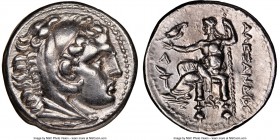 MACEDONIAN KINGDOM. Alexander III the Great (336-323 BC). AR tetradrachm (27mm, 10h). NGC Choice XF. Posthumous issue of Amphipolis, ca. 315-294 BC. H...
