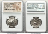 MACEDONIAN KINGDOM. Alexander III the Great (336-323 BC). AR tetradrachm (26mm, 1h). NGC VF. Posthumous issue of Tyre, dated Regnal Year 38 of Azemilk...