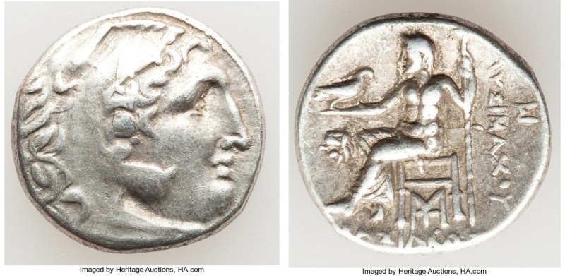 THRACIAN KINGDOM. Lysimachus (305-281 BC). AR drachm (18mm, 4.22 gm, 12h). VF. L...
