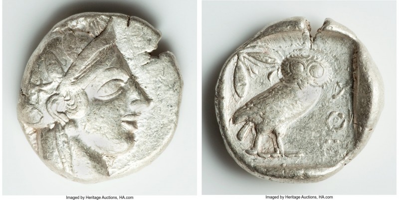 ATTICA. Athens. Ca. 440-404 BC. AR tetradrachm (26mm, 17.18 gm, 10h). VF. Mid-ma...