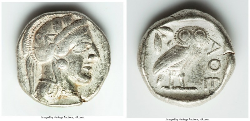 ATTICA. Athens. Ca. 440-404 BC. AR tetradrachm (25mm, 16.96 gm, 4h). VF. Mid-mas...