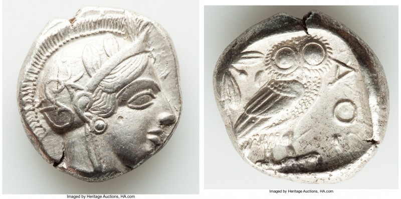 ATTICA. Athens. Ca. 440-404 BC. AR tetradrachm (24mm, 17.14 gm, 1h). About XF, p...