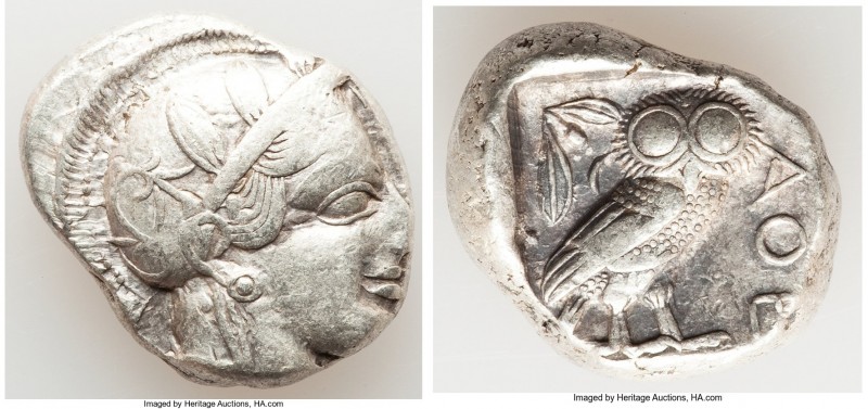 ATTICA. Athens. Ca. 440-404 BC. AR tetradrachm (26mm, 17.06 gm, 3h). Choice VF. ...