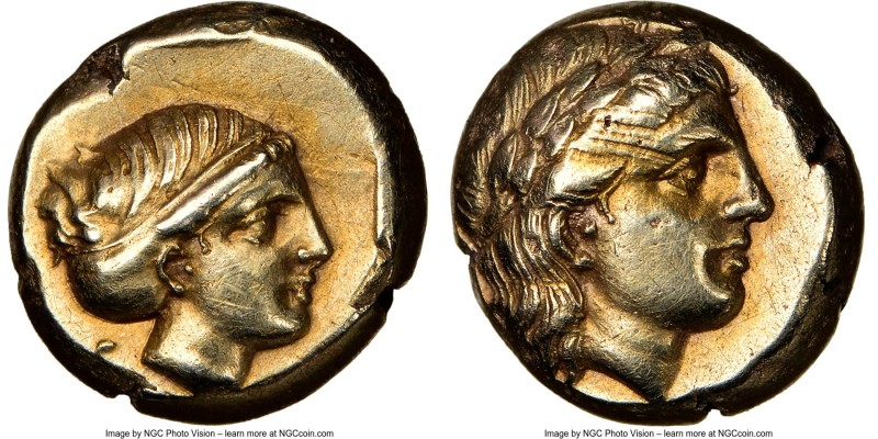 LESBOS. Mytilene. Ca. 377-326 BC. EL sixth-stater or hecte (10mm, 2.56 gm, 11h)....