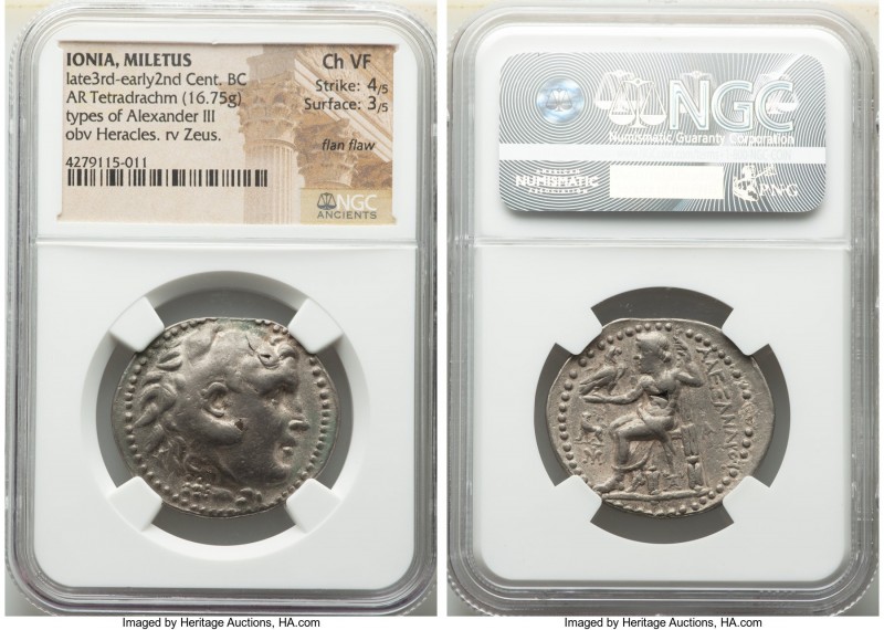 IONIA. Miletus. Ca. late 3rd-early 2nd centuries BC. AR tetradrachm (31mm, 16.75...