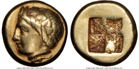 IONIA. Phocaea. Ca. 387-326 BC. EL sixth-stater or hecte (10mm, 2.50 gm). NGC VF 5/5 - 3/5, scratches. Horned head of young Pan left, wearing ivy wrea...