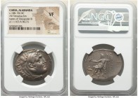 CARIA. Alabanda. Ca. 188-156 BC. AR tetradrachm (33mm, 11h). NGC VF, graffito. Late posthumous issue in the name and types of Alexander III of Macedon...