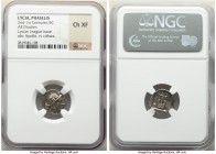 LYCIAN LEAGUE. Phaselis. Ca. 167-81 BC. AR drachm (15mm, 1h). NGC Choice XF. Series 1. Laureate head of Apollo right, hair falling in two ringlets / Φ...