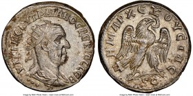 SYRIA. Antioch. Trajan Decius (AD 249-251). BI tetradrachm (26mm, 12.33 gm, 4h). NGC Choice AU 5/5 - 4/5. 3rd issue, 3rd officina, AD 250-251. AYT K Γ...