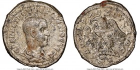 SYRIA. Antioch. Herennius Etruscus, as Caesar (AD 251). BI tetradrachm (28mm, 12.49 gm, 6h). NGC Choice AU 4/5 - 4/5. 1st officina, AD 250-251. ЄPЄNNЄ...