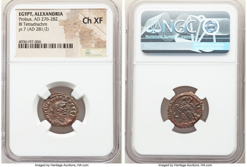 EGYPT. Alexandria. Probus (AD 276-282). BI tetradrachm (20mm, 12h). NGC Choice X...