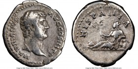 Hadrian (AD 117-138). AR denarius (18mm, 7h). NGC Choice Fine. Rome, AD 134-138. HADRIANVS-AVGVSTVS COS III P P, bare head of Hadrian right / HISPANIA...