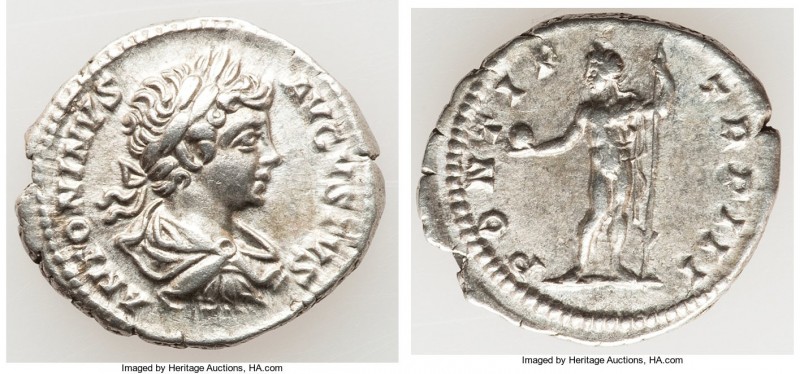 Caracalla (AD 198-217). AR denarius (20mm, 3.28 gm, 7h). VF. Rome, AD 200. ANTON...