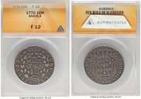 Portuguese Colony. Joseph I 10 Macutas 1770 F12 ANACS, KM17. Mintage: 6,000. Conservatively graded. 

HID09801242017

© 2020 Heritage Auctions | A...