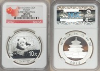People's Republic 5-Piece Lot of Certified "Early Release" silver Panda 10 Yuan (1 oz) 2014 MS70 NGC, KM-Unl. Housed in NGC "Early Releases" holders. ...