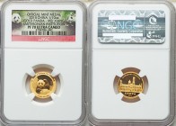 People's Republic gold Proof Panda "Smithsonian Institution - Mei Xiang" 1/10 Ounce Medal 2014 PR70 Ultra Cameo NGC, 18mm. AGW 0.0999 oz. 

HID09801...